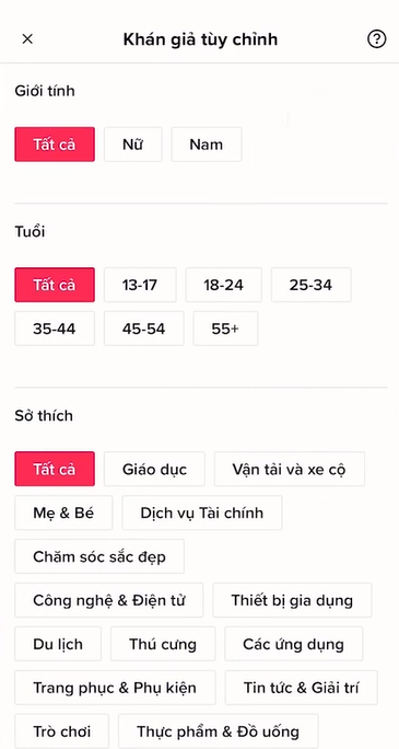 Chọn đối tượng hướng đến