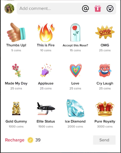 Bạn có thể tặng Sticker cho nhà sáng tạo nội dung trên TikTok