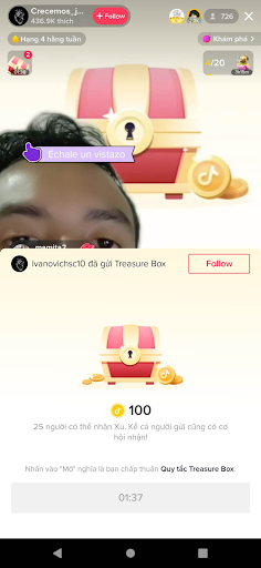 Rương kho báu là tính năng vô cùng độc đáo của TikTok