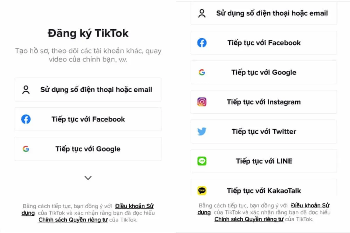 Đăng ký tài khoản TikTok chính thức